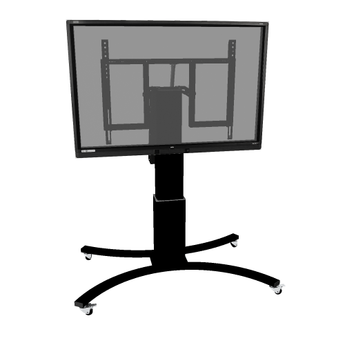 Produkt Bild Elektrisch höhenverstellbarer und neigbarer TV Rollwagen mit 70 cm Hub SCETTACR35BK