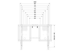 Detailbild Monitorhalterung für Displays mit max. VESA 800 x 600 RLI10070WK