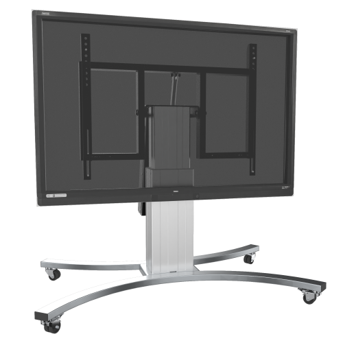 Produkt Bild Elektrisch höhenverstellbarer & neigbarer TV Rollwagen, mobiler Monitorständer, 28 cm Hub SCETTACL