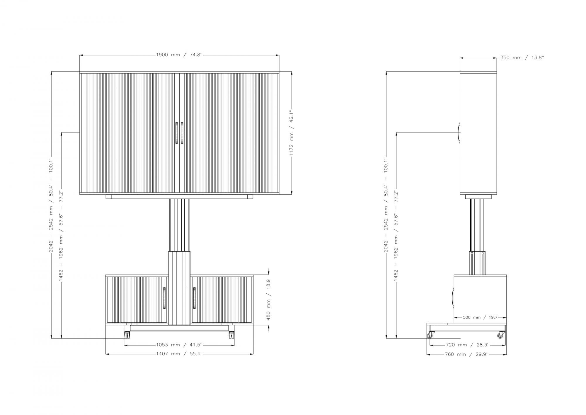 Scetacab6u Electrically Height Adjustable Tv Cabinet