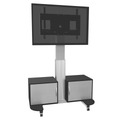 Produktbild Mobiler Fernsehschrank - TV Schrank mit elektrisch höhenverstellbarer 42 - 86 Zoll Monitor Halterung SCETAU