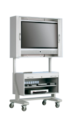 Produktbild TV Wagen, TV Rack für Fernseher bis 40 Zoll 90 x 78 cm, mit Unterschrank SCS-U-GG