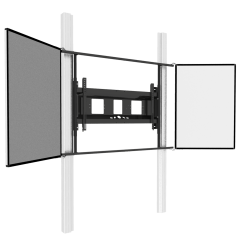 Productimage Wandmontiertes 2 Säulen Pylonensystem für Monitore von 65-86"