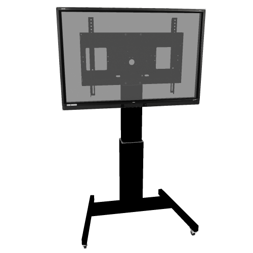 Produkt Bild Elektrisch höhenverstellbarer TV Rollwagen, mobiler Monitorständer, 50 cm Hub SCETAVB