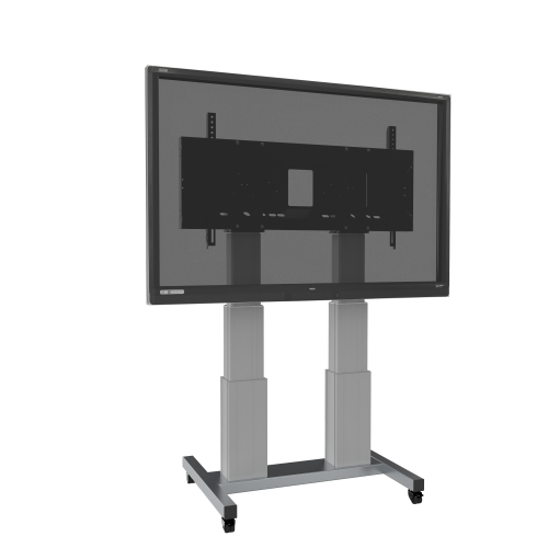 Produkt Bild Elektrisch höhenverstellbarer Schwerlast XL TV Rollwagen, mobiler Monitorständer mit 70 cm Hub SCETAD3535