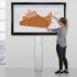 Produkt Bild Elektrisch höhenverstellbare XL Monitor Wandhalterung, 50 cm Hub, inkl. Kollisionsschutz SCEXLWK