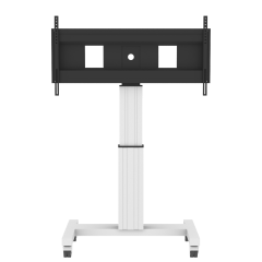 Productimage Elektrisch höhenverstellbarer XL TV Rollständer, mobiler Monitorständer, 50 cm Hub