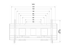 Detailbild Monitorhalterung XL für Displays auf 2 Pylonensäulen mit max. VESA 1200 x 600 SCETADW3535B