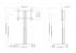 Product image Height adjustable mobile tv and silver monitor stand, lite series with 50 cm of vertical travel SCETAVLIS