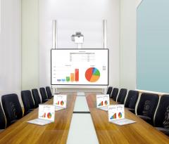 Productimage Whiteboard deluxe 130 board for different pen-operated projectors