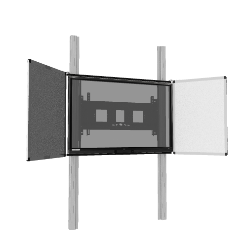 Product image Wall mounted 2 pylon sliding system for displays from 65-86