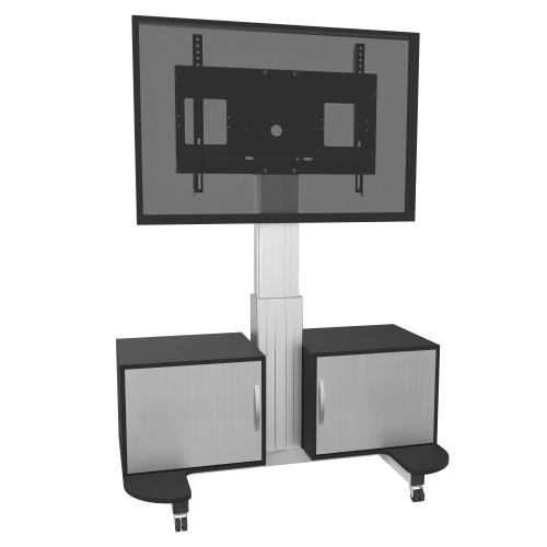 Product image Mobile TV cabinet – TV stand with mount, electrically height adjustable 42 - 65 inch monitor stand SCETAUL