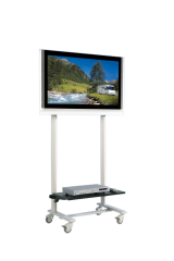 Product image TV cart on wheels, TV rack for TVs up to 50 inches with 1 shelf SC70-B1N