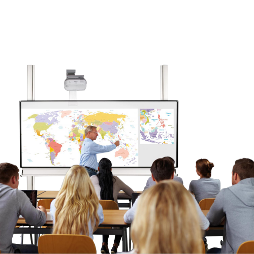 Product image Whiteboard deluxe 130 board for different finger-toch projectors 