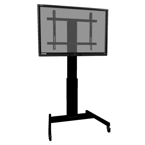 Product image Mobile motorized height adjustable monitor and TV cart, lite series with 50 cm of vertical travel SCETAVLIB