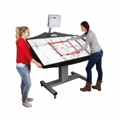 Product image Mobile tiltable whiteboard in Cloudboard design for different projectors 