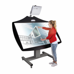 Product image Mobile tiltable whiteboard in Cloudboard design for different projectors 